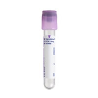 BD Plastic Tube, Hemogard™ Closure, 13mm x 75mm, 3.0mL, Lavender, Paper Label, K2EDTA (bxray coated) 5.4mg, 100/bx (Temp Sensitive) (Continental US Only)