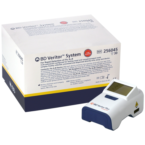 BD Influenza A+B POC Kit, CLIA Waived, 30 tests/kit, 1 kit/ea (12/cs, 12 cs/plt) (Continental US Only)