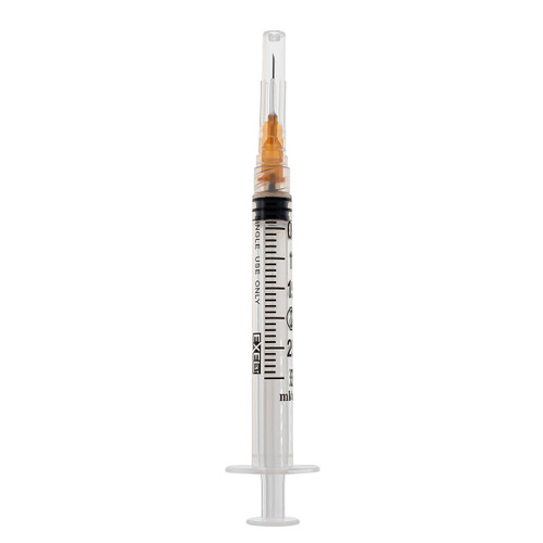 EXEL LUER LOCK SYRINGE WITH NEEDLE Syringe & Needle, Luer Lock, 3cc, Low Dead Space Plunger, 25G x 5/8", 100/bx, 10 bx/cs (28 cs/plt) (Item on Manufacturer Backorder – Inventory Limited when Available)