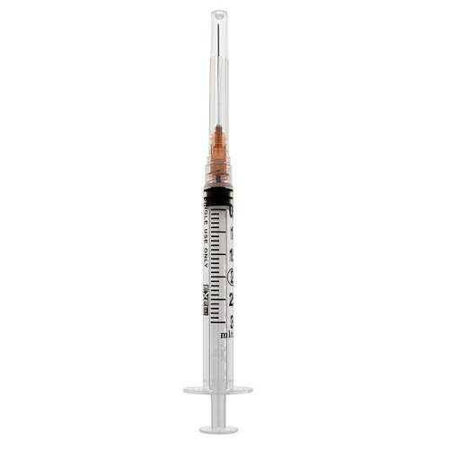 EXEL LUER LOCK SYRINGE WITH NEEDLE Syringe & Needle, Luer Lock, 3cc, Low Dead Space Plunger, 25G x 1½", 100/bx, 10 bx/cs (36 cs/plt)