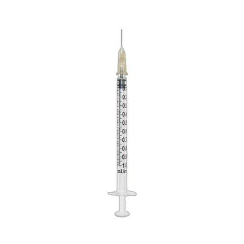 EXEL TB TUBERCULIN SYRINGES WITH LUER SLIP Tuberculin Syringe, 1cc with Needle, 26G x ½", Low Dead Space Plunger, Luer Slip, 100/bx, 10 bx/cs