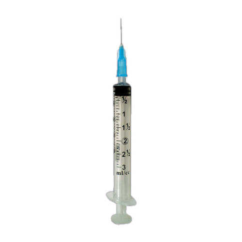 EXEL LUER SLIP SYRINGE WITH NEEDLE Syringe & Needle, Luer Slip, 3cc, Low Dead Space Plunger, 25G x 5/8", 100/bx, 10 bx/cs