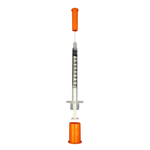 EXEL INSULIN SYRINGE WITH NEEDLE Insulin Syringe & Needle, 28G x ½", ½cc, 10/bg, 10bg/bx, 5bx/cs