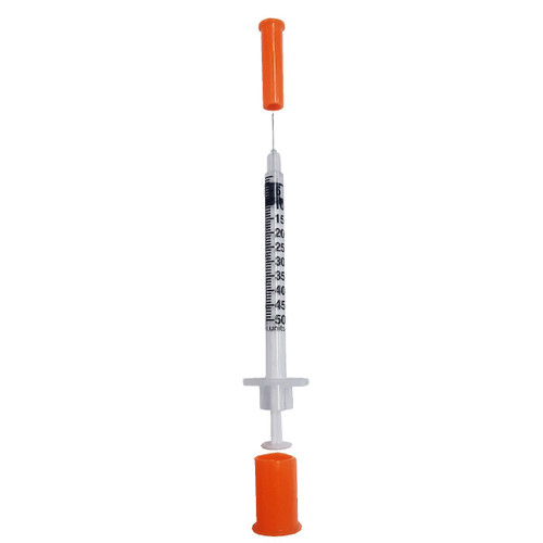 EXEL INSULIN SYRINGE WITH NEEDLE Insulin Syringe & Needle, 29G x ½", ½cc, 10/bg, 10bg/bx, 5bx/cs (16 cs/plt)