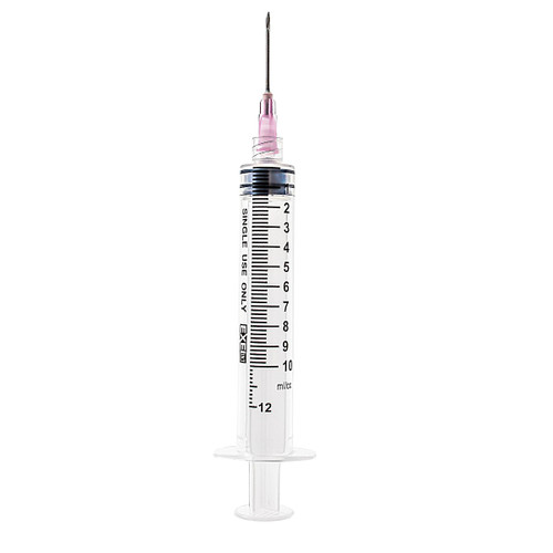EXEL LUER LOCK SYRINGE WITH NEEDLE Syringe & Needle, Luer Lock, 10cc, 18G x 1", 100/bx, 8bx/cs (Item on Manufacturer Backorder – Inventory Limited when Available)