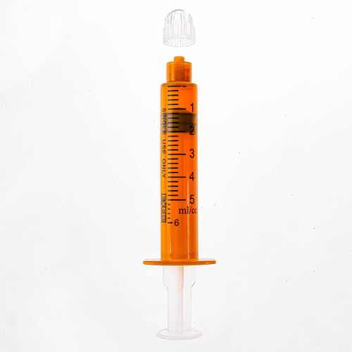 EXEL LUER SLIP SYRINGES Syringe, Luer Lock, 5cc, with Cap, Amber, 100/bxm 8 bx/cs