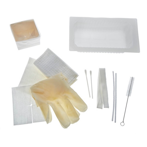 AMSINO AMSURE® TRACHEOSTOMY CARE TRAY Tracheostomy Care Tray Contains: 500mL Tray, Cleaning Brush, (2) 4x4 Gauze Sponges, (2) Pipe Cleaners, Vinyl Gloves, (2) Cotton-Tip Applicators, Twill Tape, Trach Dressing, Waterproof Drape, Popup Basin, ...