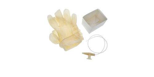 AMSINO AMSURE® SUCTION CATHETER KITS & TRAYS Graduated Catheter Kit, 8FR, Pop-Up Solution Cup & 1 pr of Vinyl Gloves, 50/cs