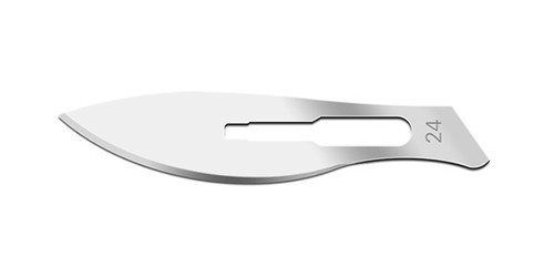 CINCINNATI CARBON STEEL BLADES Blade, Carbon Steel, Size 24, Non-Sterile, 100/bx