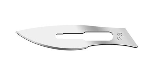 CINCINNATI STAINLESS STEEL BLADES Blade, Stainless Steel, Size 23, Non-Sterile, Bulk, 500/pk