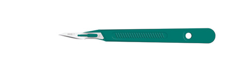 CINCINNATI LANCE™ SCALPELS & HANDLES Scalpel, Stainless Steel, Size 11, Green Handle, Disposable, Non-Sterile, 100/pk
