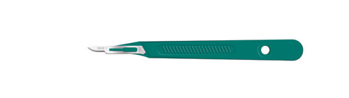 CINCINNATI LANCE™ SCALPELS & HANDLES Scalpel, Stainless Steel, Size 15, Green Handle, Disposable, Non-Sterile, 100/pk