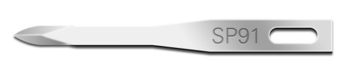 CINCINNATI MINIATURE SURGICAL BLADES Mini Surgical Blade, Swann Morton, Size 91, Sterile, 25/bx