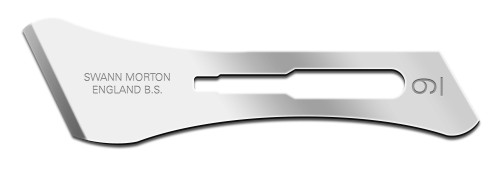 CINCINNATI SWANN MORTON CARBON STEEL BLADE Blade, Swann Morton, Carbon Steel, Size 9, Sterile, 100/bx