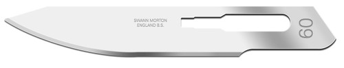 CINCINNATI SWANN MORTON CARBON STEEL BLADE Blade, Swann Morton, Carbon Steel, Size 60, Non-Sterile, 50/bx