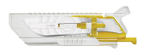 CINCINNATI SWANN MORTON KLEEN BLADE MANAGEMENT SYSTEM KLEEN BMS Safety Cartridge, Swann Morton, Stainless Steel, Size 21, Non-Sterile, 500/bx