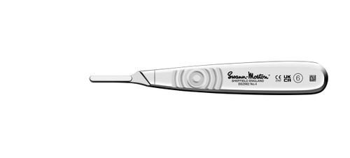 CINCINNATI SURGICAL HANDLES Surgical Handle, Stainless Steel, Fits Blades 18-27, Size 6