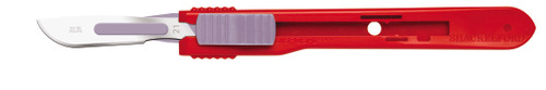 CINCINNATI SAFETY SCALPELS Safety Scalpels, Swann Morton, Stainless Steel, Red Handle, Size 21, Disposable, Non-Sterile, 500/bx