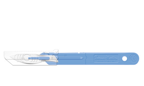 CINCINNATI SWANN MORTON RETRACTING GUARD SCALPELS Safety Scalpel No. 24 with Retracting Guard, Sterile, 10/bx