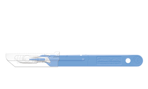 CINCINNATI SWANN MORTON RETRACTING GUARD SCALPELS Safety Scalpel No. 10 with Retracting Guard, BULK, Non-Sterile, 500/bx