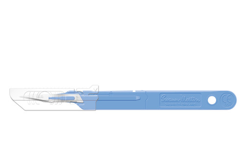 CINCINNATI SWANN MORTON RETRACTING GUARD SCALPELS Safety Scalpel No. 11P with Retracting Guard, BULK, Non-Sterile, 500/bx