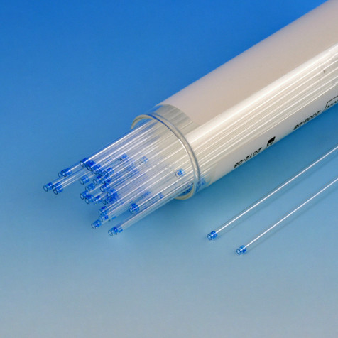 GLOBE SCIENTIFIC CAPILLARY TUBES & ACCESSORIES Mico-Hematocrit Capillary Tube, Borosilicate Glass, Untreated, Blue Tip, 100/vial, 10 vial/bx