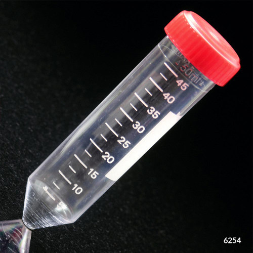GLOBE SCIENTIFIC RNASE/DNASE FREE CENTRIFUGE TUBES Centrifuge Tube, 50 mL, Polypropylene, Sterile, 25/bg, 20 bg/cs