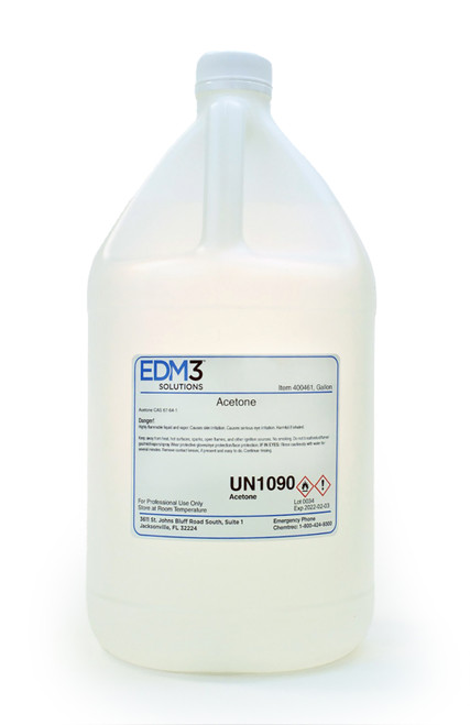 EDM3 STAINS AND REAGENTS Aceton, Gallon (Item is Non-Returnable) (US Only) (HAZMAT Fees Apply, cannot ship via Air or to AK, GU, HI, MP, PR, VI)