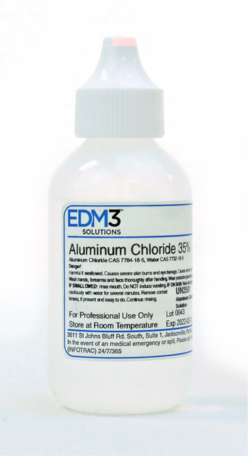 EDM3 STAINS AND REAGENTS Aluminum Chloride, 35%, 2 oz (Item is Non-Returnable) (US Only) (HAZMAT Fees Apply, cannot ship via Air or to AK, GU, HI, MP, PR, VI)