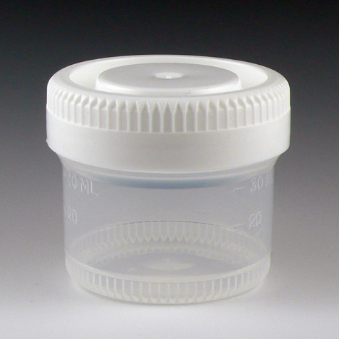 GLOBE SCIENTIFIC LEAK RESISTANT CONTAINERS Leak Resistant Container, 40 mL, PP, 600/cs