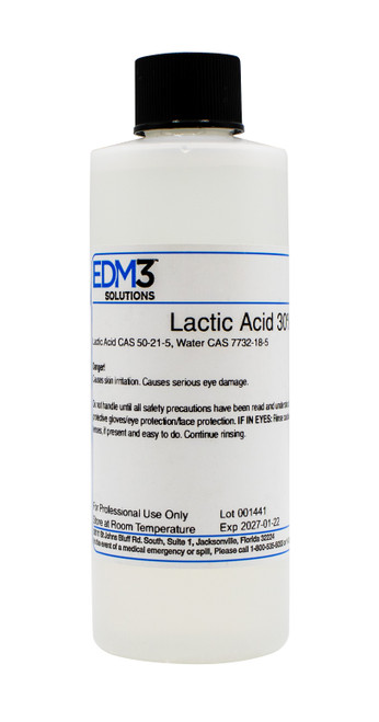 EDM3 STAINS AND REAGENTS Lactic Acid, 30% 4 oz (Item is Non-Returnable) (US Only)
