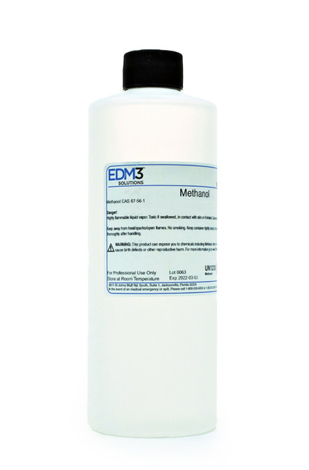 EDM3 STAINS AND REAGENTS Methanol, 16 oz (Item is Non-Returnable) (US Only) (HAZMAT Fees Apply, cannot ship via Air or to AK, GU, HI, MP, PR, VI)