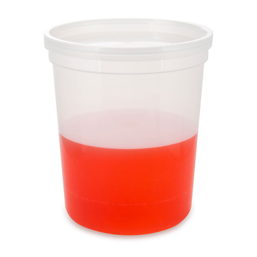 GLOBE SCIENTIFIC MULTI-PURPOSE CONTAINERS Multi-Purpose Container, 32 oz, Translucent, 100/cs
