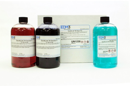 EDM3 STAINS AND REAGENTS Quicklink III, Set, (3) 16 oz (Item is Non-Returnable) (US Only) (HAZMAT Fees Apply, cannot ship via Air or to AK, GU, HI, MP, PR, VI)