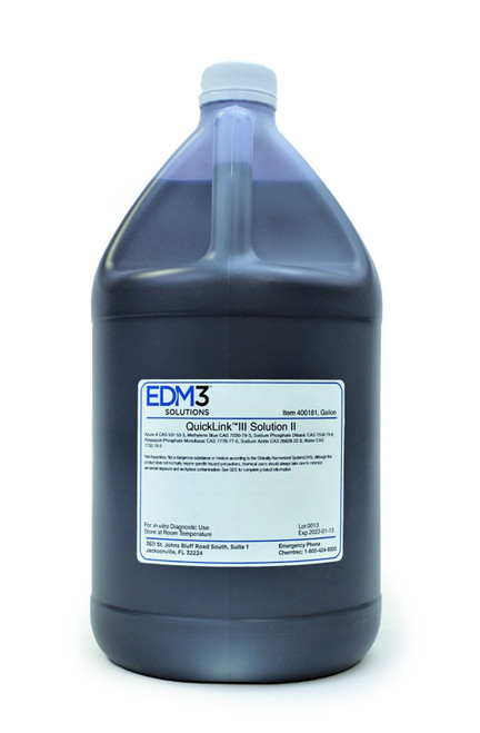 EDM3 STAINS AND REAGENTS Quicklink III, Solution II, Gallon (Item is Non-Returnable) (US Only)