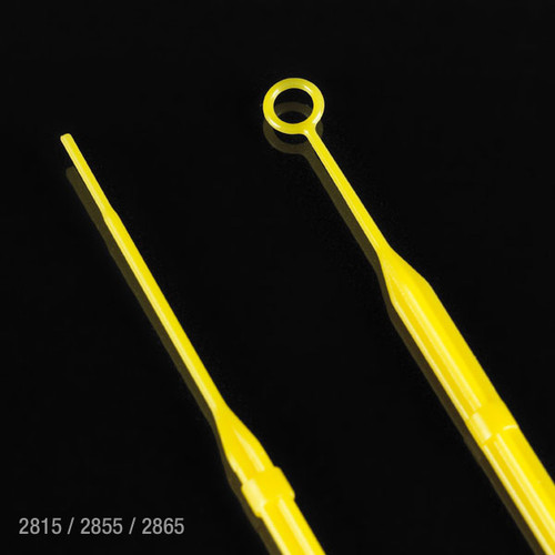 GLOBE SCIENTIFIC INNOCULATION LOOPS Innoculation Loop, 10uL, Rigid Feel, Yellow, Sterile, w/ Needle, Individually Wrapped, 20/pk, 25 pk/bx