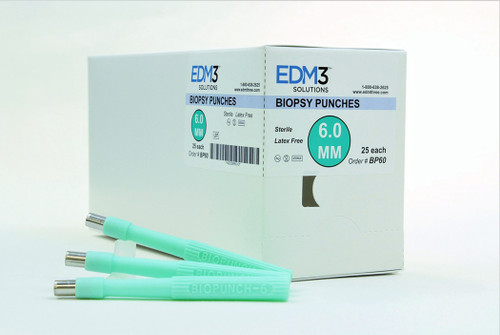 EDM3 EAR CURETTS AND BIOPSY PUNCHES Biopsy Punch, 6.0, 25/bx (US Only)
