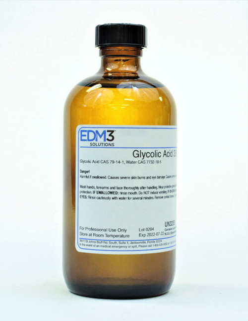 EDM3 STAINS AND REAGENTS Glycolic Acid, 35%, 8 oz (Item is Non-Returnable) (US Only)