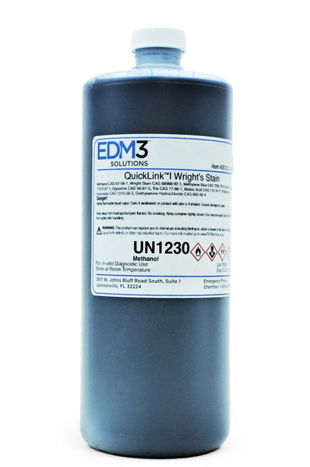 EDM3 STAINS AND REAGENTS Quicklink I Wright's, 32 oz (Item is Non-Returnable) (US Only) (HAZMAT Fees Apply, cannot ship via Air or to AK, GU, HI, MP, PR, VI)