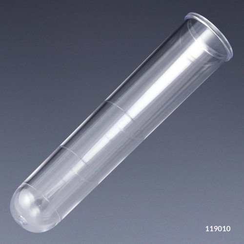 GLOBE SCIENTIFIC PLASTIC TEST TUBES Test Tube, PS, 8 mL, 16 x 75mm, Graduated, w/ Rim, 2500/cs (20 cs/plt)