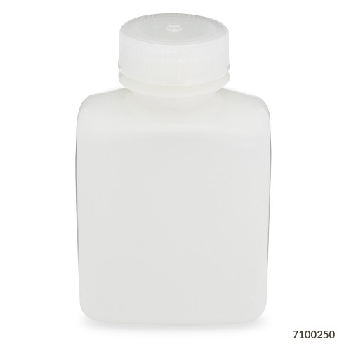 GLOBE SCIENTIFIC DIAMOND™ REALSEAL BOTTLES Diamond RealSeal™Bottle, Wide Mouth Rectangular, HDPE with PP Closure, 250mL, 12/bg