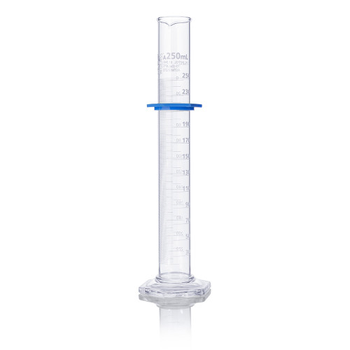 GLOBE SCIENTIFIC GRADUATED CYLINDERS Cylinder, Graduated, Globe Glass, 250mL, Class A, To Deliver (TD), Dual Grads, ASTM E1272, 1/ea