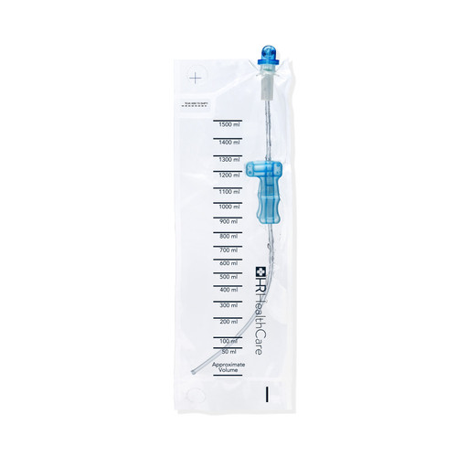 HR® MTG EZ-GRIPPER® CLOSED SYSTEM CATHETERS MTG EZ-Gripper® 12FR Closed System 18" Straight Catheter with Introducer Tip, EZ-Advancer® Locking Valve, and a 1500mL Collection Bag (Contains: two vinyl gloves, one underpad, one gauze, one clear (BZK) cl