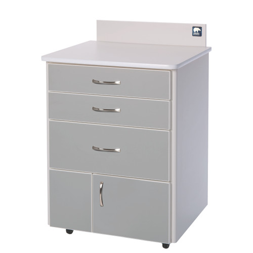 MTI MOBILE CABINET MTC-AS Mobile Cabinet, 3-Drawer, 2-Door, Laminate-Crystal, Trim-White ( ONLY) (Continetal US & Canada)