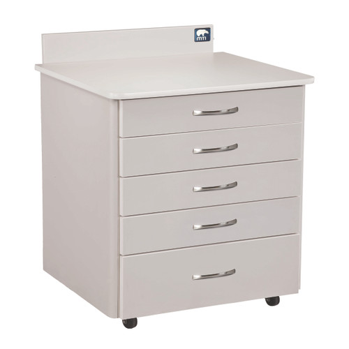 MTI MOBILE CABINET MTC-1S Mobile Cabinet, 5-Drawer, Laminate-Brittany Blue, Trim-White ( ONLY) (Continetal US & Canada)