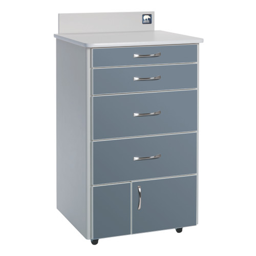 MTI MOBILE CABINET MTC-BS Mobile Cabinet, 4-Drawer, 2 Door, Laminate-Low Line, Trim-Low Line ( ONLY) (Continetal US & Canada)