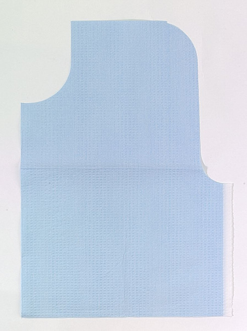 TIDI EVERYDAY SPECIALTY BIBS - Bib, Endo, Waist-Length, Contour Neck, T/P/T, 29" x 21",  Blue, 100/cs (72 cs/plt)