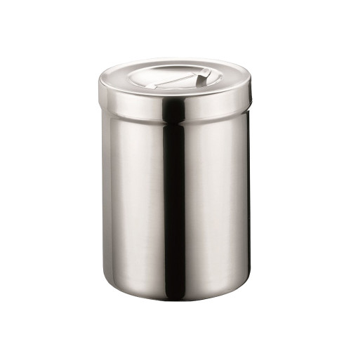 MTI ENT CABINET Canister, Stainless Steel, with Lid, 3.98" x 3.33" ( ONLY) (Continetal US & Canada)