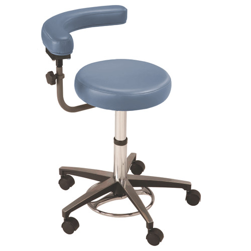 MTI STOOL Stool, Pneumatic Foot Operated, with Body Support, Ultra-Pine Cone ( ONLY) (Continetal US & Canada)