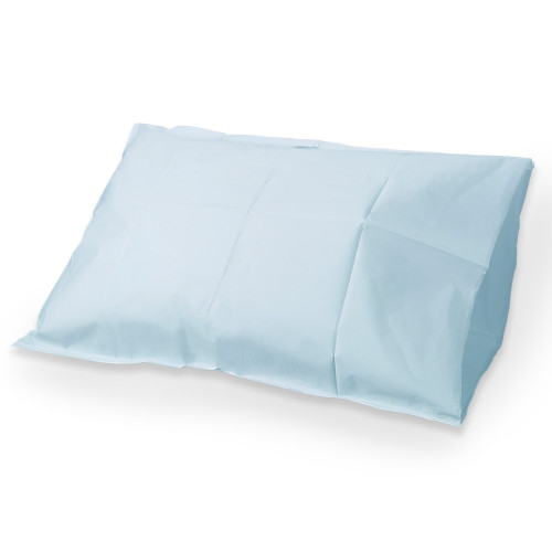 TIDI DISPOSABLE PILLOWCASES - Pillowcase, 21" x 30", Tissue/ Poly, Blue, 100/cs